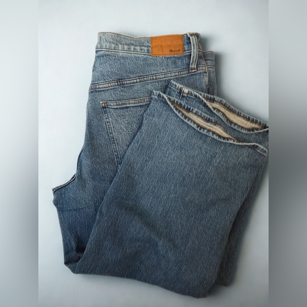 Madewell Perfect Vintage Wide-Leg Blue Jeans 33 Petite